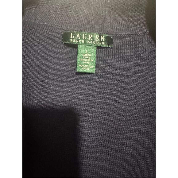 Lauren Ralph Lauren blue blazer gold tone from buttons with pockets size L cotto - Picture 4 of 13